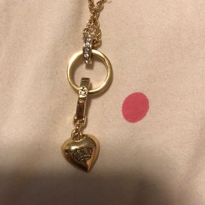 Juicy couture long adjustable gold necklace